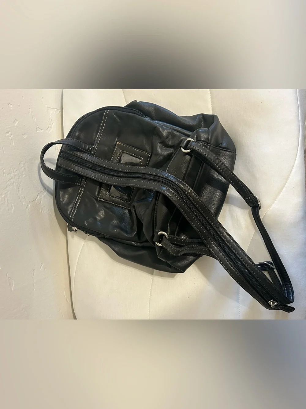 vintage heart charm backpack purse